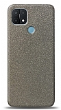 Dafoni Oppo A15s Silver Parlak Simli Telefon Kaplama