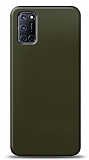 Dafoni Oppo A72 Metalik Parlak Grnml Koyu Yeil Telefon Kaplama