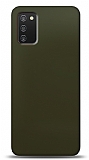 Dafoni Samsung Galaxy A02s Metalik Parlak Grnml Koyu Yeil Telefon Kaplama