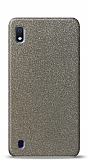 Dafoni Samsung Galaxy A10 Silver Parlak Simli Telefon Kaplama