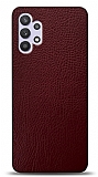 Dafoni Samsung Galaxy A32 4G Bordo Deri Grnml Telefon Kaplama