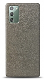 Dafoni Samsung Galaxy Note 20 Silver Parlak Simli Telefon Kaplama