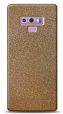 Dafoni Samsung Galaxy Note 9 Gold Parlak Simli Telefon Kaplama