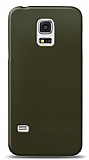 Dafoni Samsung Galaxy S5 Metalik Parlak Grnml Koyu Yeil Telefon Kaplama
