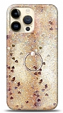 Eiroo Bright iPhone 14 Pro Max Sulu Simli Gold Silikon Klf