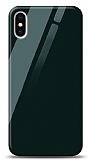 Eiroo iPhone XS Max Silikon Kenarl Yeil Cam Klf