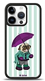 Dafoni Art iPhone 14 Pro Pug in the Rain Klf