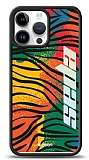 Dafoni Hologram iPhone 15 Pro Max Kiiye zel Tropical Color Klf