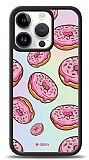 Dafoni Hologram iPhone 15 Pro Pembe Donut Klf