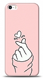 iPhone SE / 5 / 5S Pink Finger Heart Klf
