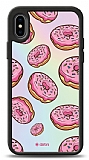 Dafoni Hologram iPhone XS Pembe Donut Klf