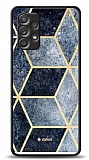 Dafoni Glossy Samsung Galaxy A52 Simli Mavi Prizma Klf