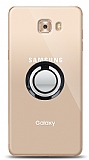 Samsung Galaxy C9 Pro Siyah Tutuculu effaf Klf