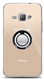 Samsung Galaxy J1 2016 Siyah Tutuculu effaf Klf