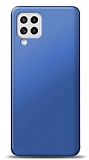 Samsung Galaxy M22 Lacivert Mat Silikon Klf