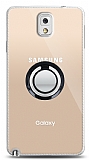 Samsung Galaxy Note 3 Siyah Tutuculu effaf Klf