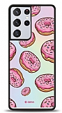 Dafoni Hologram Samsung Galaxy S21 Ultra Pembe Donut Klf