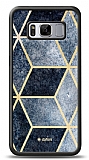 Dafoni Glossy Samsung Galaxy S8 Plus Simli Mavi Prizma Klf