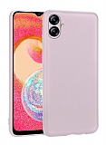 Samsung Galaxy A04e Kamera Korumal Mat Rose Gold Silikon Klf