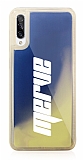 Samsung Galaxy A30S Kiiye zel Neon Kumlu Mavi Silikon Klf