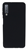 Samsung Galaxy A7 2018 Mat Siyah Silikon Klf
