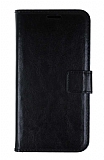Samsung Galaxy E7 Czdanl Kapakl Siyah Deri Klf