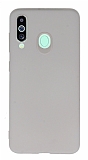 Samsung Galaxy M40 Rainbow Krem Silikon Klf
