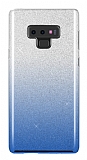 Samsung Galaxy Note 9 Simli Mavi Silikon Klf