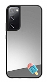 Samsung Galaxy S20 FE Dondurma Figrl Aynal Silver Rubber Klf