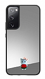 Samsung Galaxy S20 FE Kedi Figrl Aynal Silver Rubber Klf