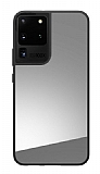 Samsung Galaxy S20 Ultra Aynal Silver Silikon Kenarl Rubber Klf