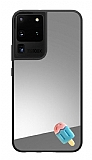 Samsung Galaxy S20 Ultra Dondurma Figrl Aynal Silver Rubber Klf
