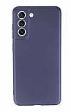 Samsung Galaxy S21 FE 5G Kamera Korumal Mat Lacivert Silikon Klf
