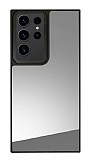 Samsung Galaxy S23 Ultra Aynal Silver Silikon Kenarl Rubber Klf