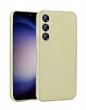 Samsung Galaxy S24 Plus Kamera Korumal Mat Gold Silikon Klf