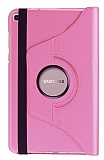 Samsung Galaxy Tab A 8.0 T290 360 Derece Dner Standl Ak Pembe Deri Klf