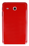 Samsung Galaxy Tab E 8.0 T377 effaf Krmz Silikon Klf