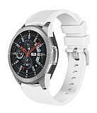 Samsung Galaxy Watch izgili Silikon Beyaz Kordon (46 mm)