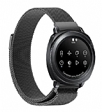 Eiroo Milanese Loop Samsung Galaxy Watch Gear S2 Siyah Metal Kordon