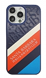 Santa Barbara Fergus iPhone 13 Pro Mavi Deri Klf