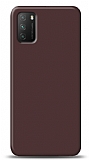 Xiaomi Poco M3 Kahverengi Mat Silikon Klf