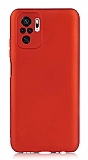 Xiaomi Redmi Note 10 Kamera Korumal Mat Krmz Silikon Klf