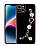Eiroo Taka iPhone 15 Kamera Korumal Zincirli Siyah Silikon Klf