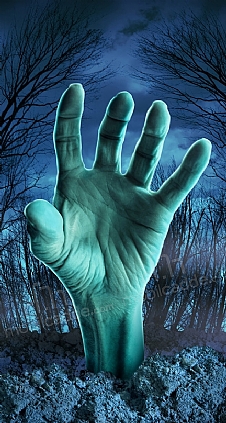Zombie Hand Blue