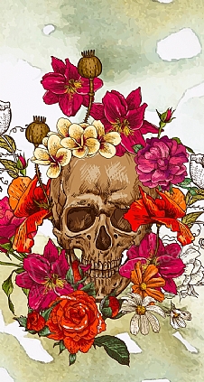 Roses Skull 4