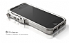 Trigger iPhone SE / 5 / 5S 4thdesign Dark Silver Bumper ereve Klf - Resim: 2
