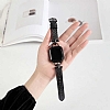 Apple Watch 7 Silver-Siyah Metal Deri Kordon (41 mm) - Resim: 3