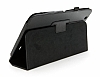 LG G Pad 10.1 V700 Standl Yan Kapakl Siyah Deri Klf - Resim: 4