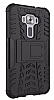 Asus ZenFone 3 ZE552KL Ultra Sper Koruma Standl Siyah Klf - Resim: 7