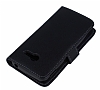 Asus ZenFone 4 Czdanl Yan Kapakl Siyah Deri Klf - Resim: 3